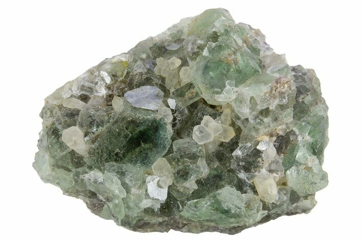 Green Fluorite Crystal Cluster with Quartz - Okorusu Mine #341571